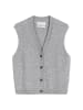 Marc O'Polo Ärmellose Strickweste relaxed in Light Grey Melange