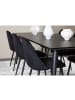 ebuy24 Essgruppe Ellis (7-teilig) Schwarz 85 x 230 cm