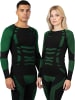 normani 2x Thermo-Langarmshirt UNISEX in Grün/Schwarz