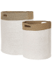 Beliani 2er-Set Korb KARDH in Weiß/Beige