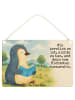 Mr. & Mrs. Panda Wanddeko Pinguin Buch Design mit Spruch in Weiß