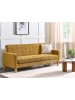 Beliani 3-Sitzer Sofa VEHKOO in Gelb/Braun - (W) 200 x (H) 86 x (L) 77 cm