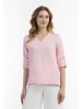 Usha Damen Blusenshirt Mit Spitze in Hellrosa