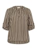 KAFFE curve Langarm-Bluse KCsida Regular fit in Morel / Chalk Stripe