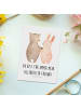 Mr. & Mrs. Panda Postkarte Bär und Hase Umarmen mit Spruch in Weiß