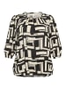 KAFFE curve Langarm-Bluse KCmarina Regular fit in Black/White Graphic