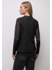 Street One Mesh Turtleneck Shirt in Schwarz