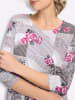 Sieh an! 3/4-Arm-Shirt in rosé-steingrau-bedruckt