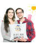 Mr. & Mrs. Panda Kissen 40x40 Eule Matrose mit Spruch in Weiß