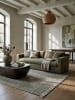 KADIMA DESIGN Jute-Teppich Handgewebt WEAVER 24% Wolle Naturfaser Boho Wohnzimmer in Grün