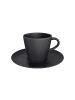 Villeroy & Boch Kaffeetasse mit Untertasse Manufacture Rock 150 ml / ø 15,4 cm in schwarz