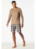 Schiesser Langarmshirt V-Ausschnitt in Nougat
