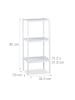 relaxdays Badregal in Weiß - (B)34,5 x (H)80 x (T)33 cm