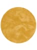 Pergamon Hochflor-Teppich Silky Rund in gelb