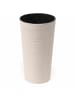 Siena Garden Pflanzgefäß LOCON GROOVE 25 cm Ø 25x46,5 cm in Creme/Schwarz in Creme/Schwarz