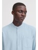 BLEND Langarmhemd BHBOBBY Shirt mandarin in Blau