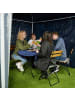 relaxdays 3 x Pavillon-Seitenteile in Blau - 2 x 3 m