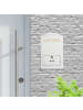 relaxdays Briefkasten "Vintage" in Weiß/ Gold - (B)28 x (H)42 x (T)10 cm