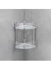 Wenko Eckbadezimmer QUADRO, Vacuum-Loc, 2 Ebenen in Transparent, (B) 20 x (H) 33 cm