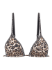 Copenhagen Studios Triangel-Bikini-Top in braun-bedruckt