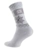 Cotton Prime® Frottee-Socken 9 Paar, Eiskristallmuster in Schwarz/Grau