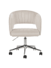 Beliani Bürostuhl KATONAH in Beige/Schwarz/Silber - (W) 57 x (H) 78 x (L) 57 cm