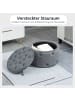 HOMCOM Ottomane in Grau 60L x 60B x 40H cm