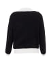 CARNEA Damen Strickjacke in Schwarz Wollweiss