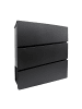 relaxdays Briefkasten in Schwarz - (B)35,5 x (H)37,5 x (T)10,5 cm