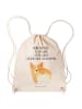 Mr. & Mrs. Panda Tasche Corgi Po mit Spruch in Creme