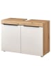 home24 home24 Waschbeckenunterschrank aus Holzwerkstoff im modernen Stil in Weiß / Eiche Dekor