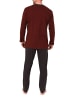 NORMANN Schlafanzug langarm Pyjama Übergrößen in rot