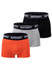 Superdry Boxershort 3er Pack in Schwarz/Grau/Orange