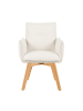 DUBI Möbel 2er-Set: Drehstuhl Mika-Tom in Creme - (B)60 x (H)88 x  (T)63 cm