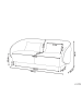 Beliani 3-Sitzer Sofa UMEA in Beige/Braun - (W) 190 x (H) 78 x (L) 85 cm