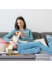 relaxdays Sitzbank in Dunkelgrau - (B)76 x (H)34 x (T)38 cm