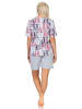 NORMANN Kurzarm Schlafanzug Pyjama Shorty - 85310 in grau