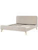 Beliani Doppelbett RENNES in Beige/Braun - (W) 191 x (H) 107 x (L) 216 cm