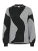 Kaffe Strickpullover KAwilma Regular fit in Grey Abstract Pattern
