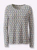 creation L Druck-Shirt in camel-bleu-bedruckt