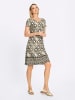 Heine Jersey-Kleid in khaki-champagner-bedruckt