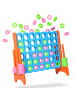 relaxdays Vier Gewinnt in Hellblau/ Orange - (B)120 x (H)110 x (T)55 cm