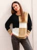 WITT WEIDEN Pullover in camel-schwarz