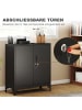 HOMCOM Metallschrank-80L x 35B x 91H cm-Schwarz