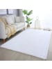 KADIMA DESIGN Teppich Waschbar Hochflor Uni Polyester Wohnzimmer in Weiß