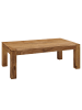 KADIMA DESIGN Rustikaler Couchtisch NAKO: Massivholz, quadratisch, pflegeleicht in Beige