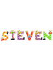 Playshoes Deko-Buchstaben "STEVEN" in bunt