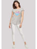 F4NT4STIC Extended Shoulder T-Shirt Life Is A Beach Enjoy The Waves in grau meliert