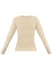 Janice 2 x Damen Langarmshirt hochgeschlossen Niska in Beige/Burgund