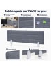 MCW Tischtrennwand G76, 100x30cm grau